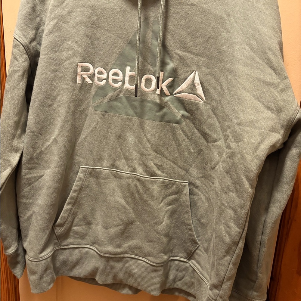 Brand new sage reebok hoodie Medium